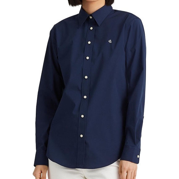 Lauren Ralph Lauren Dark Navy Non-Iron Shirt - Picture 5 of 5